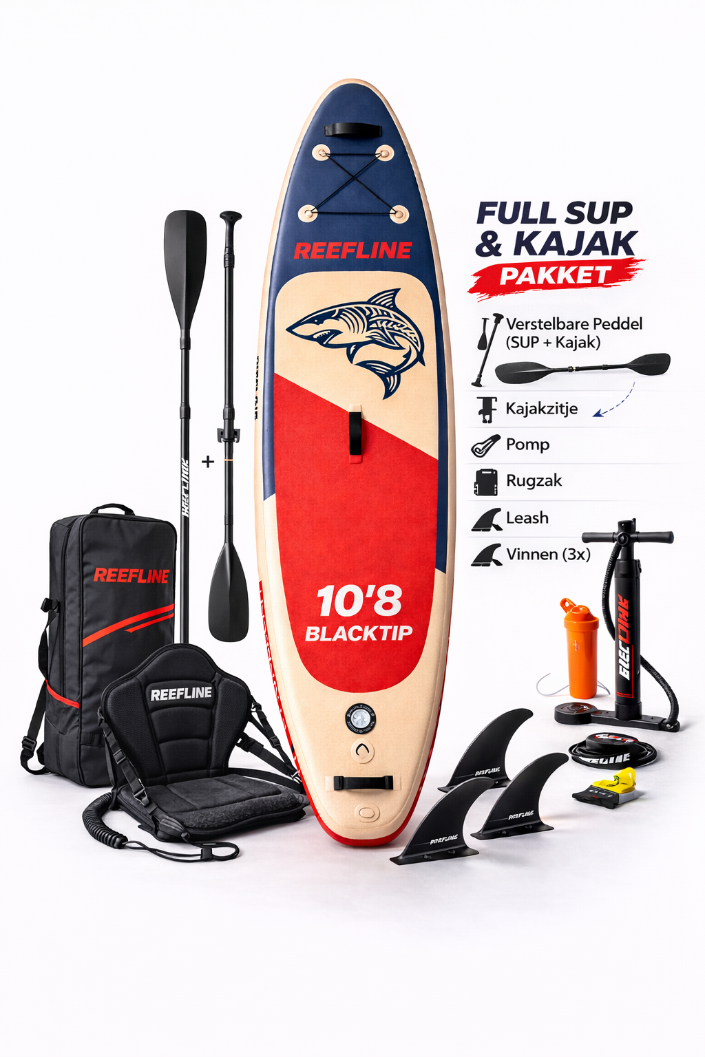 Reefline Blacktip 10'6 SUP Board – KOMPLETTES SUP & KAJAK PAKET